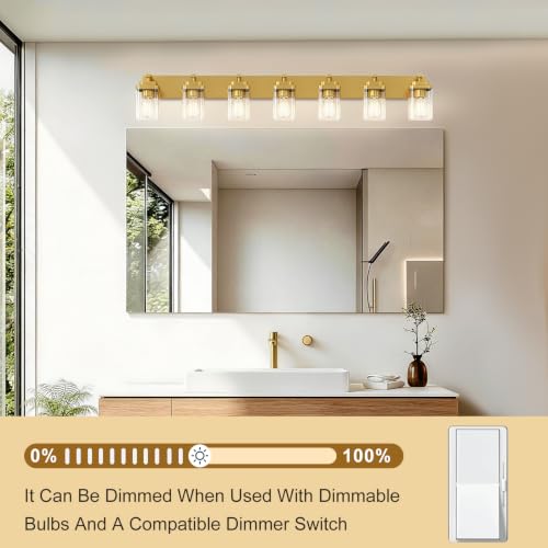 Brushed Gold Bathroom Light Fixtures