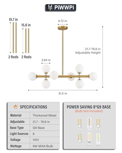 Modern Linear Chandeliers for Dining Room
