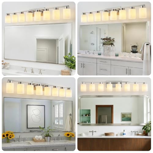 8 Light Bathroom Light Fixtures (8 Count)