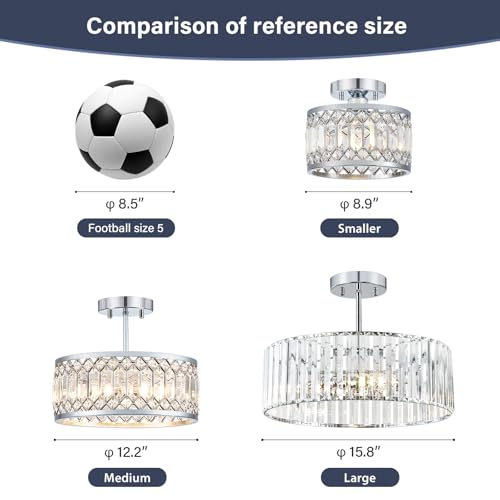 Crystal Chrome Ceiling Light
