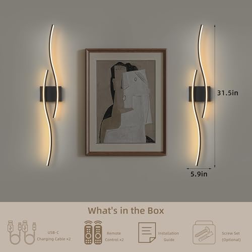 Wireless Wall Sconces Set of Two (2 Count)