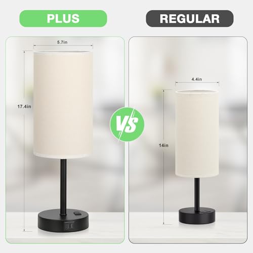 17.4" Bedside Lamp for Bedroom