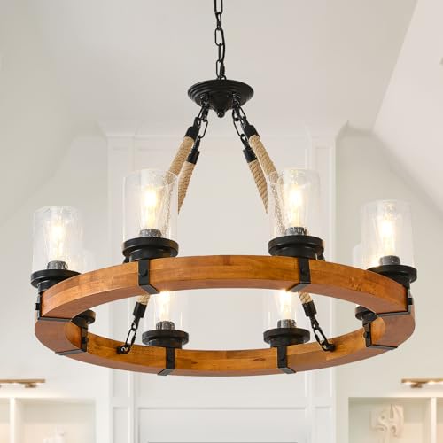 32 Inch Wagon Wheel Light Fixture 8