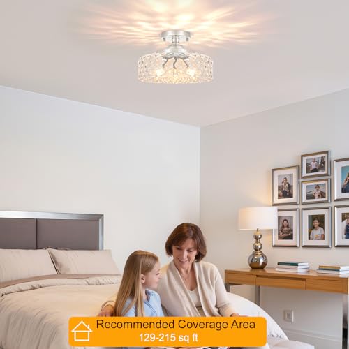 Brushed Nickel Semi Flush Mount Ceiling Light