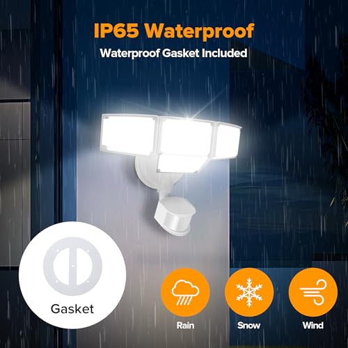 80W 9000LM LED Security Light Hardwire Motion Sensor Outdoor Lights
