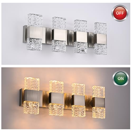 Brushed Nickel Bathroom Light Fixtures Over Mirror 23.6 Inch