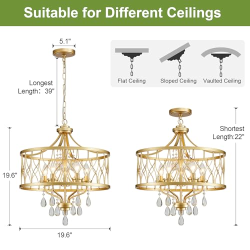 Gold Crystal Chandelier
