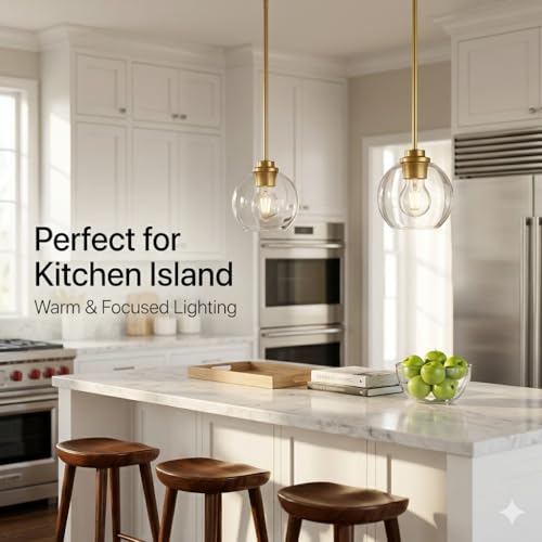 Gold Globe Pendant Light (2 Count)