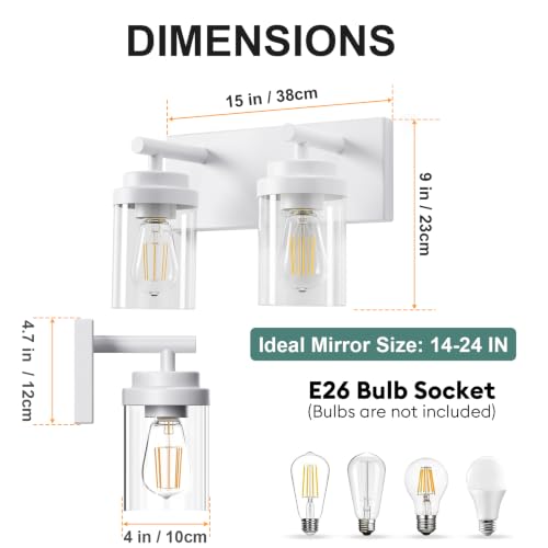 Bathroom Light Fixture White