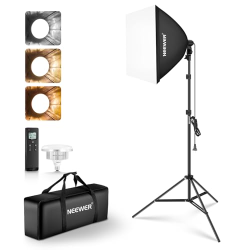 24"x24" 450W Equivalent Softbox Lighting Kit w Tripod Stand