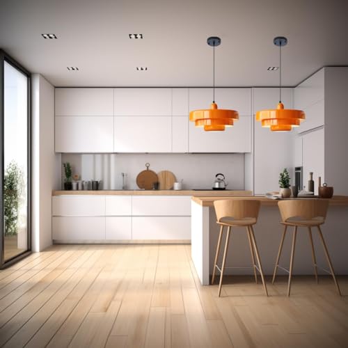Orange Danish Modern Pendant Lamp