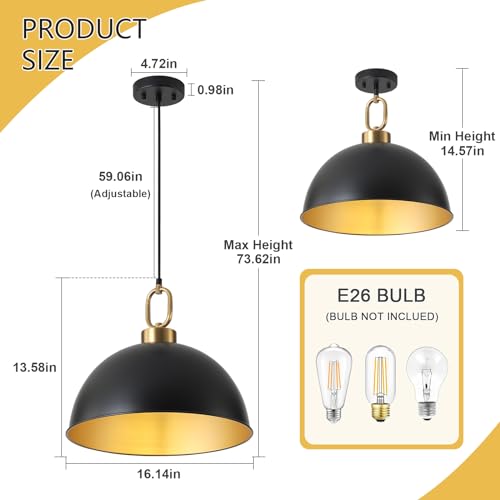 16" Farmhouse Pendant Lights Kitchen Island