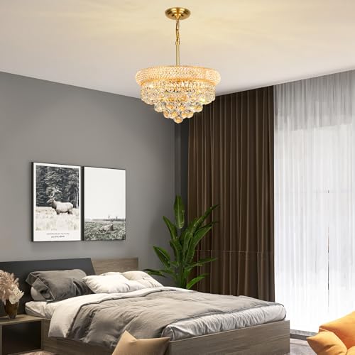 Gold Crystal Chandeliers for Dining Room
