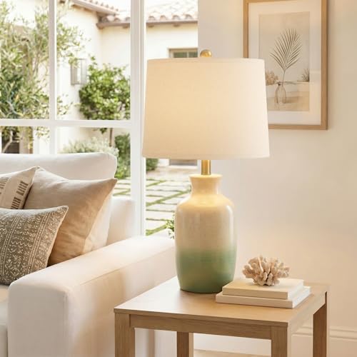 24'' Farmhouse Living Room Lamp with Soft Ombre Finish