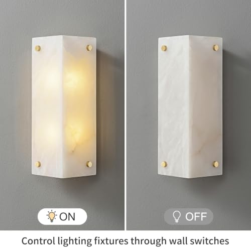 12" Alabaster Wall Sconces