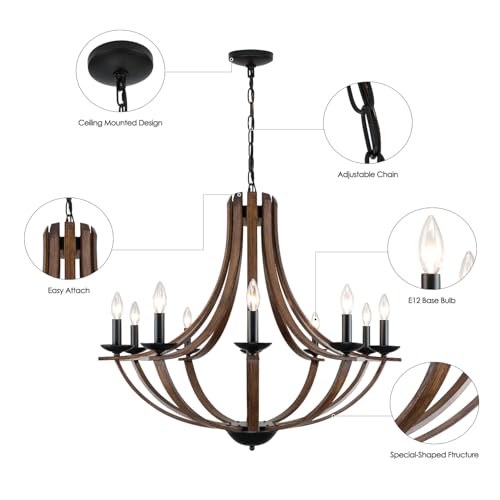 Rustic Chandeliers for Dining Room Light Fixture