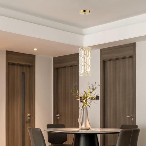 Modern 1 Light Crystal Pendant Light Kitchen Island (2 Count)