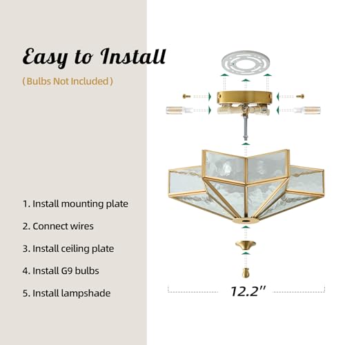 Star Brass Vintage Ceiling Light
