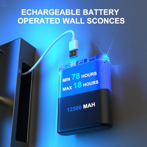 Crystal Battery Operated Wall Sconce