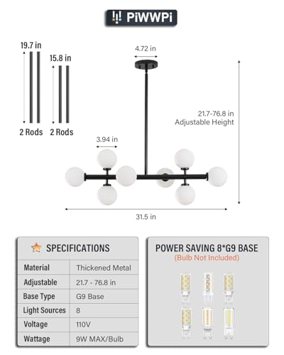 Modern Linear Chandeliers for Dining Room