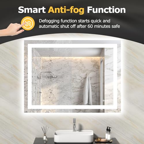 40"X30" LED Bathroom Mirror with Lights