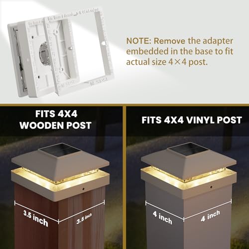 Solar Post Cap Lights Outdoor 6pack (6 Count)