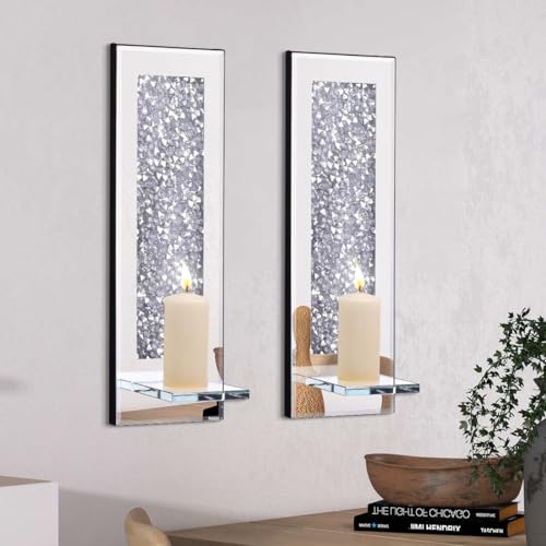 Crystal Crush Diamond Wall Candle holder set of 2 (2 Count)
