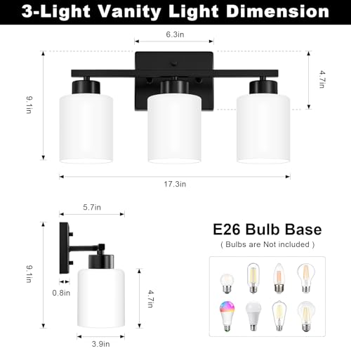 Black Bathroom Light Fixtures Vanity Lights Over Mirror