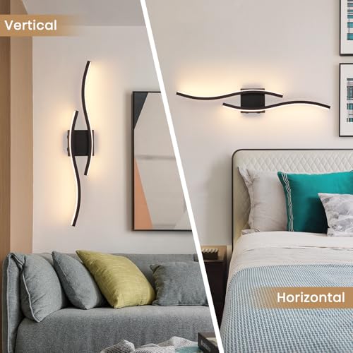 Modern Black Wall Sconces Set of 2 (2 Count)