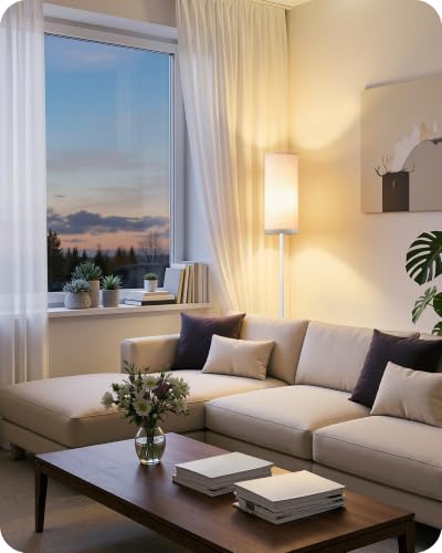 Dimmable Floor Lamps for Living Room with Remote and Foot Switch