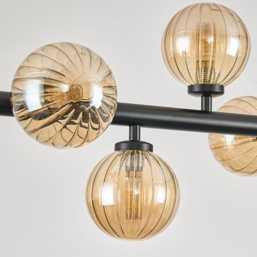 Mid Century Modern Glass Globe Sputnik Chandelier
