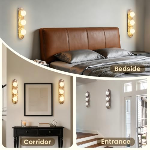 23.6 inch Natural Marble Wall Sconce