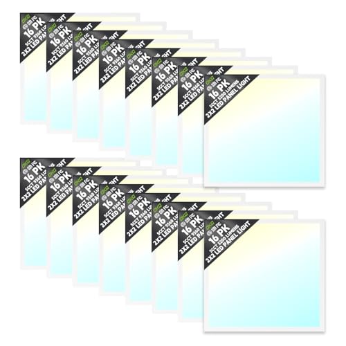2x2 LED Flat Panel Light Drop Ceiling Office Fixture (16 Count)