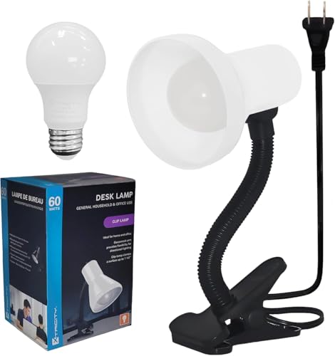 LED Clip on Desk Lamp with 360° Flexible Gooseneck