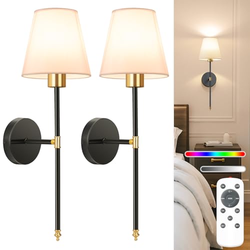 19.9 inch Battery Operated Wall Sconce Set of 2 (2 Count)