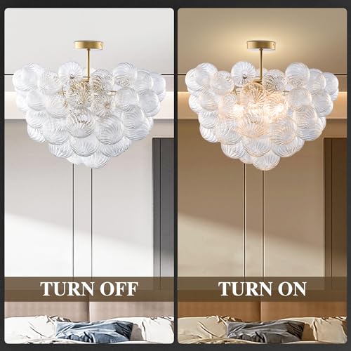 Bubble Ball Semi Flush Ceiling Light