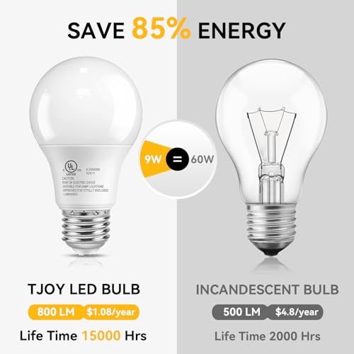 6 Pack LED Light Bulbs 60 Watt Equivalent (6 Count)