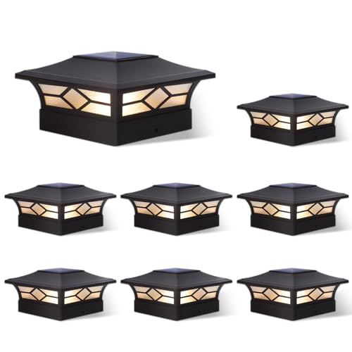 Solar Post Cap Lights Outdoor 8pack (8 Count)