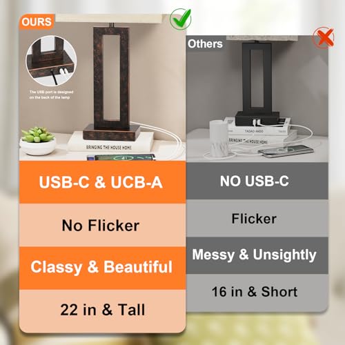 22" Tall Living Room Lamps for Night Stands (2 Count)