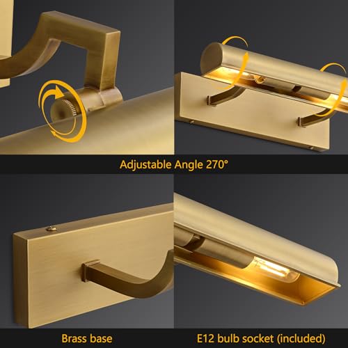 30 inch Picture Light Hardwired Brass Picture Light for Wal
