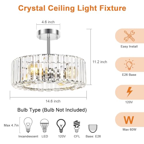 Crystal Chandelier Ceiling Light