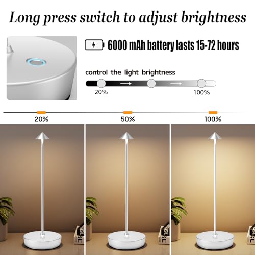 2Pack Rechargeable Cordless Table Lamp (2 Count)