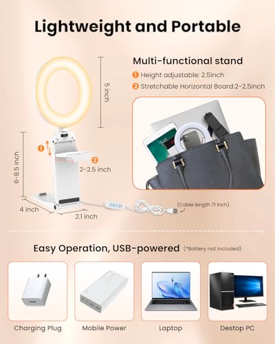 Ring Light for Laptop Desk Clip On