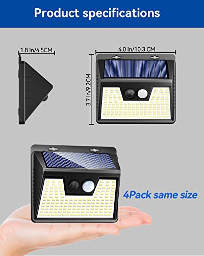 Solar Lights Outdoor Waterproof (4 Count)