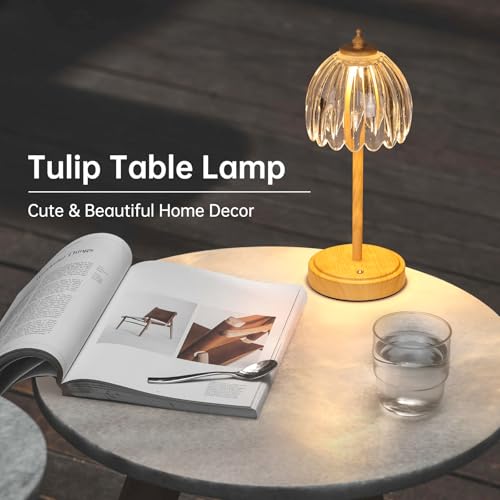 Tulip Table Lamp with 5200mAh Battery & Touch Control