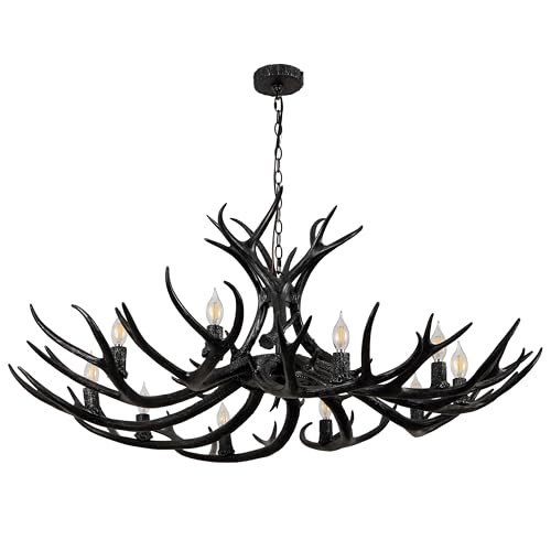 Eldora 10 Light Resin Antler Chandelier 49"