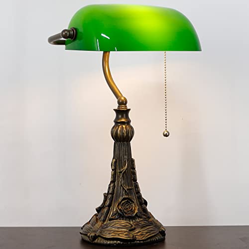 Tiffany Banker Lamp Small Stained Glass Table Lamp Tiffany Style