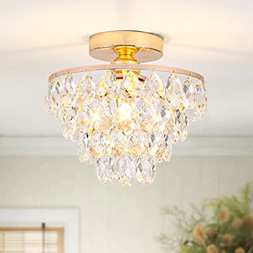 Gold Crystal Chandelier Small