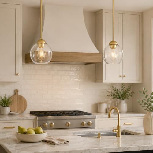 2 Pack Gold Pendant Light Fixtures (2 Count)