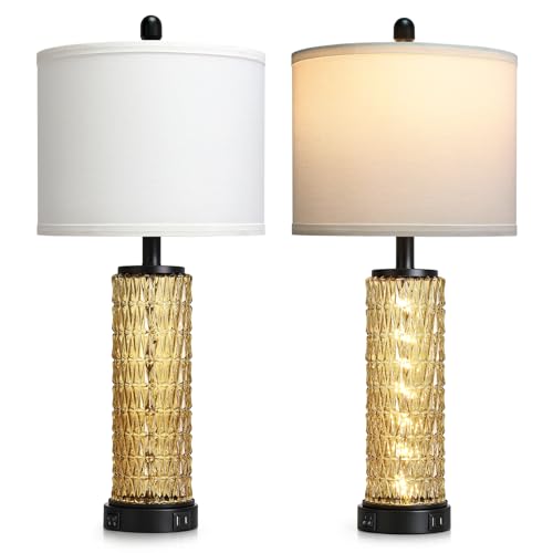 28" Crystal Table Lamp Set of 2 (2 Count)